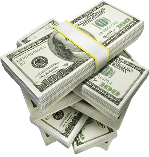 Stackof100 Dollar Bills PNG Image