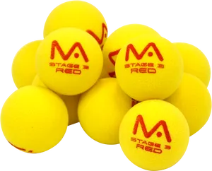 Stage3 Red Tennis Balls PNG Image