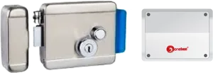 Stainless Steel Latch Lockwith Strike Plate PNG Image