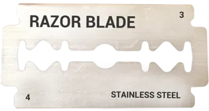 Stainless Steel Razor Blade PNG Image