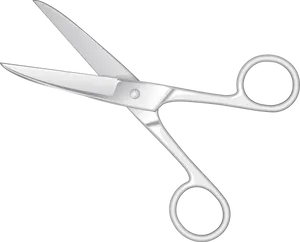 Stainless Steel Scissors Black Background PNG Image