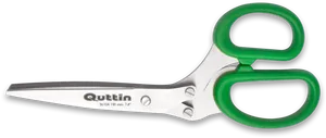 Stainless Steel Scissors Green Handles PNG Image