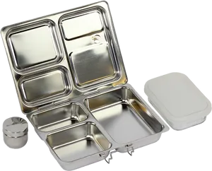 Stainless Steel Tiffin Box Set PNG Image