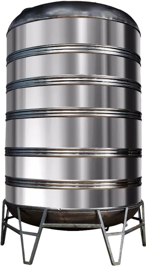 Stainless Steel Water Tank Standing PNG Image