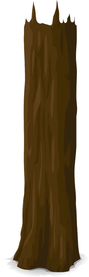 Standalone Tree Trunk Illustration PNG Image