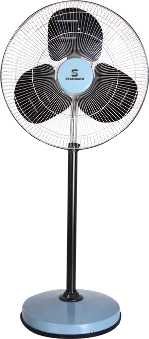 Standing Fan Black Standard Model PNG Image