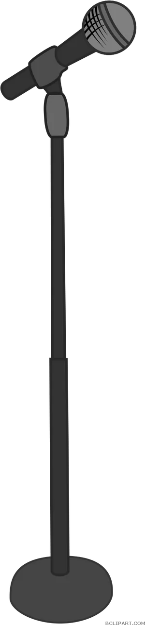 Standing Microphone Graphic PNG Image