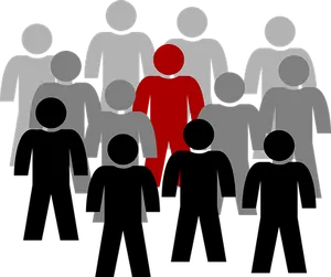 Standing Out From Crowd Concept PNG Image