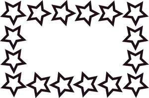 Star Patterned Border Background PNG Image