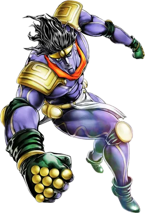 Star Platinum Power Pose PNG Image