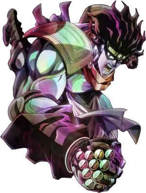 Star Platinum Power Pose PNG Image