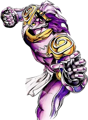 Star Platinum Power Pose PNG Image