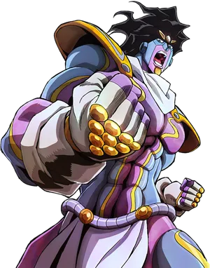 Star Platinum Power Pose PNG Image