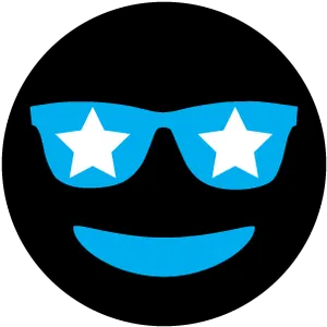 Star Sunglasses Smiley Face Emoji PNG Image