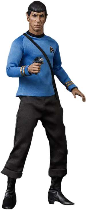 Star Trek Spock With Phaser PNG Image