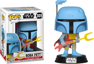 Star Wars Boba Fett Funko Pop PNG Image