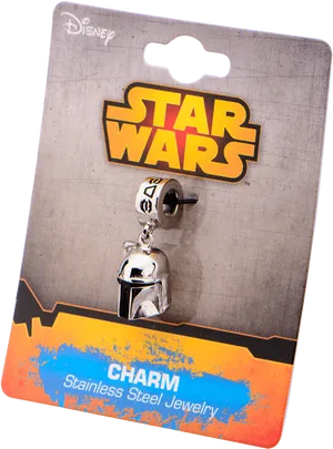 Star Wars Boba Fett Helmet Charm Packaging PNG Image