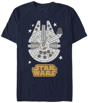 Star Wars Millennium Falcon T Shirt Design PNG Image