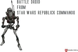 Star Wars Republic Commando Battle Droid PNG Image