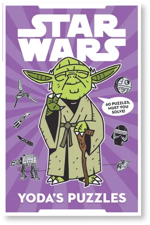 Star Wars Yodas Puzzles Book Cover PNG Image