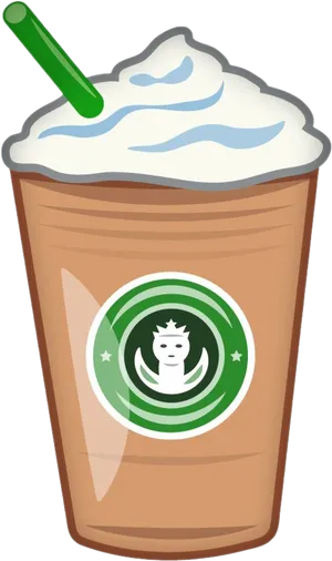 Starbucks Frappuccino Cartoon Illustration PNG Image