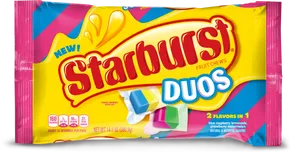 Starburst Duos Fruit Chews Package PNG Image