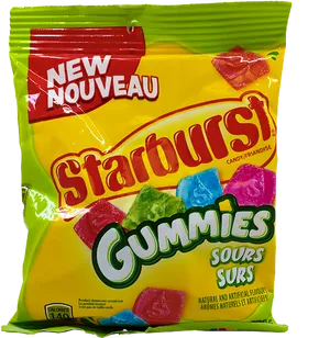 Starburst Gummies Sours New Packaging PNG Image