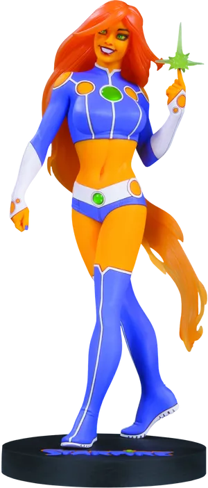 Starfire Animated Character Statue PNG Image