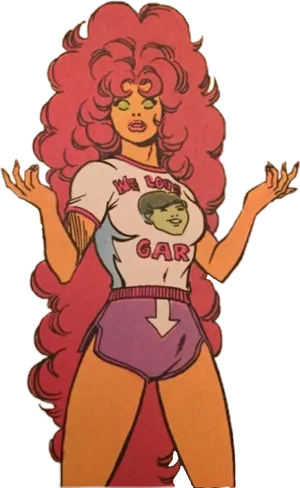 Starfire Supporting Gar T Shirt Illustration PNG Image