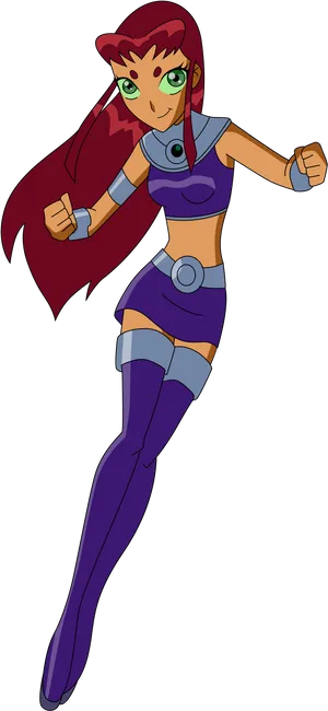 Starfire Teen Titans Animated Character PNG Image