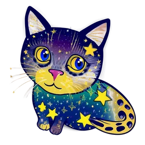 Starry Cat Png 3 PNG Image