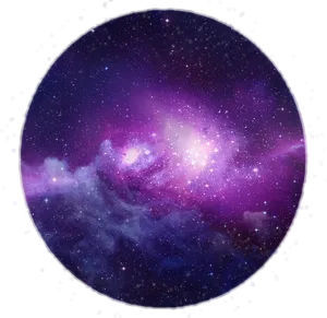 Starry Nebula Circle PNG Image