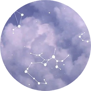 Starry Night Constellation Art PNG Image