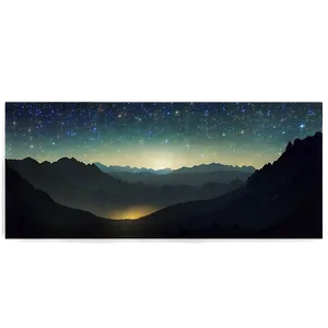 Starry Sky Over Mountains Png Yrm26 PNG Image