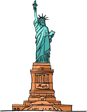 Statueof Liberty Illustration PNG Image