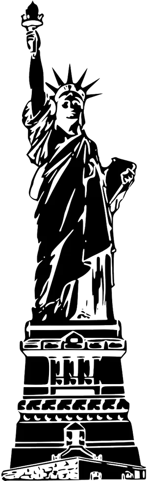 Statueof Liberty Silhouette PNG Image