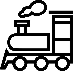 Steam Train Silhouette Outline PNG Image