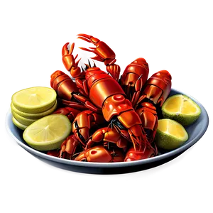 Steamed Crawfish Plate Png 1 PNG Image