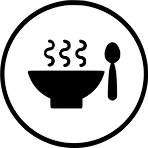 Steaming Bowl Icon PNG Image