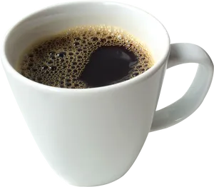 Steaming Coffee Cup Black Background PNG Image