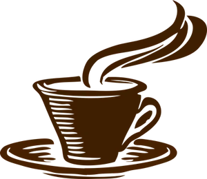 Steaming Coffee Cup Graphic PNG