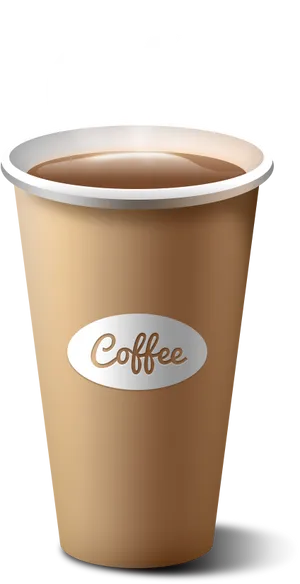 Steaming Coffee Cup Graphic PNG Image