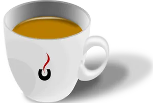 Steaming Coffee Cup Graphic PNG Image