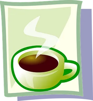 Steaming Coffee Cup Graphic PNG Image