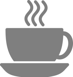 Steaming Coffee Cup Icon PNG Image