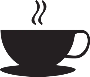 Steaming Coffee Cup Icon PNG Image