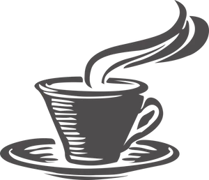 Steaming Coffee Cup Vector PNG Image