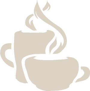 Steaming Coffee Cups Graphic PNG Image