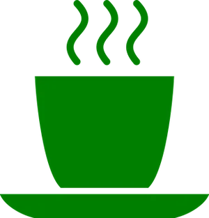 Steaming Green Mug Icon PNG Image