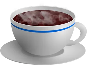 Steaming Hot Beveragein Cup PNG Image